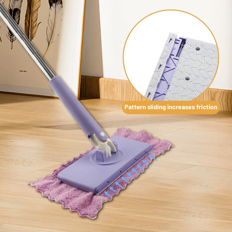 Doksvp Mini Mop Practical Mop Set, Automatic Cloth Change Mini