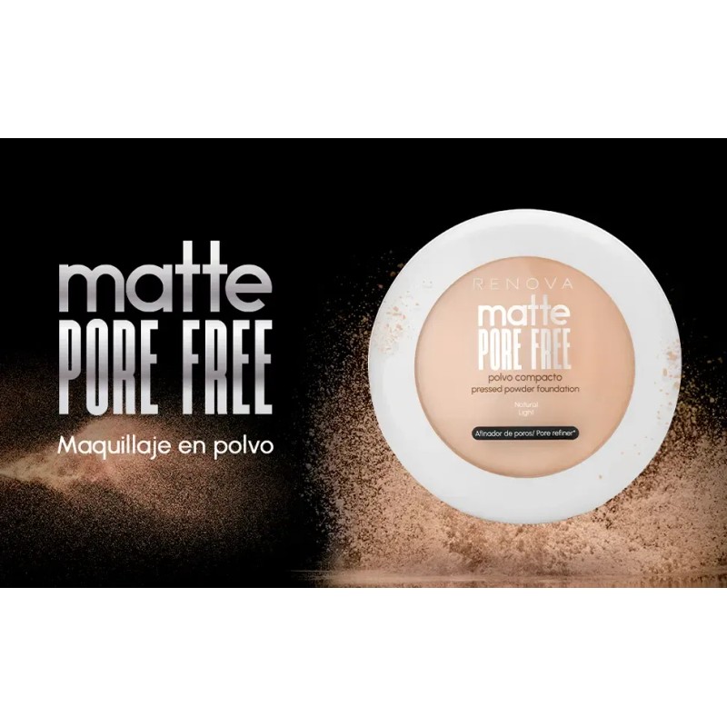 Maquillaje En Polvo Pore Free Beige, Renova 10.5 G Tono