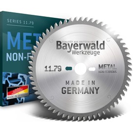 Bayerwald - HM Circular Saw Blade - Diameter 216 mm x 2.8 mm x 30 mm | Trapezoidal Flat Tooth Negative (60 Teeth) | Side Holes: 2/7/42 | Aluminium Circular Saw Blade for Non-ferrous Metal and Plastic