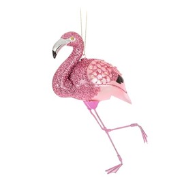Abbott Collection Pink Flamingo Ornament, Glass (6" H)