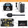 AUTODECO 105 PCS Roadside Car Emergency Assistance Kit with Portable