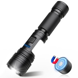 Flashlight High Lumens, Rechargeable Magnetic Super Bright Flashlights, 1000 Lumen Led Tactical Flashlight Powered with COB, Powerful Handheld Flash Light with 7 Light Modes for Emergency Camping Home
