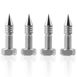 YuanYong Speaker Spikes, Set of 4 HiFi Speaker Spikes Made of Solid Stainless Steel (Without Spike Cushion), Height Adjustable, Suitable for Speaker Stands (M8)