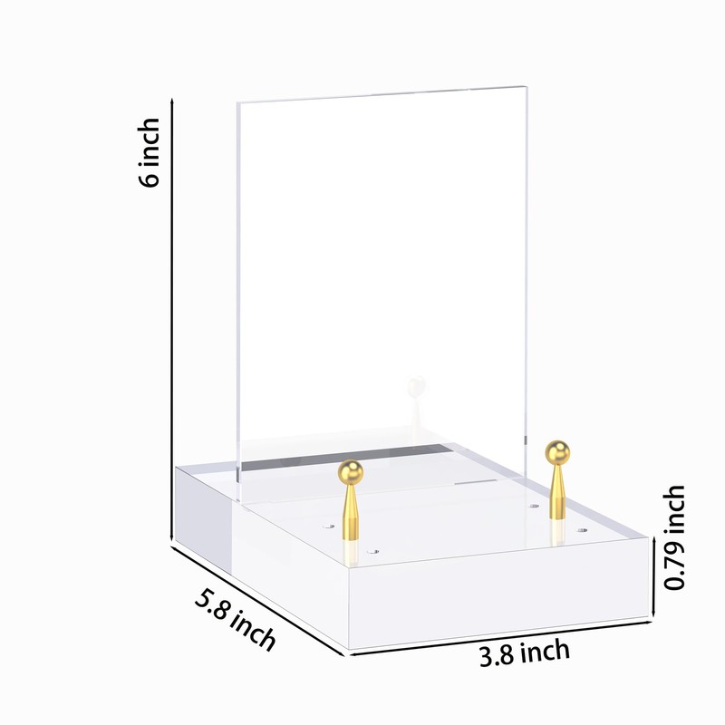 UoYeet Acrylic Easel Display Stand with Adjustable Gold-Toned Hardware for