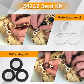34262 Seal Kit for CAT Pump 66DX 6DX Pumps 6DX35G1I 6DX40G1I 66DX30G1I 66DX35G1I 66DX40G1I Model Pressure Washer Pump