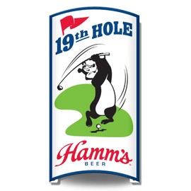 Desperate Enterprises Rolled Hamms Aluminum Sign - Sign Size 17.5" x 7.5" - Nostalgic Vintage Metal Signs - Made in the USA