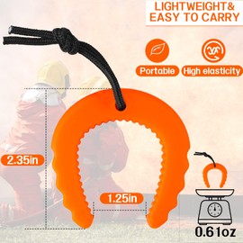 4 Pcs Rubber Door Stopper Wedge,First Responder Door Stops for Police & Firefighter and Emergency Medical Services Gear Accessories Durable Door Stoppers & Wedges（ 2 Black & 2 Orange）