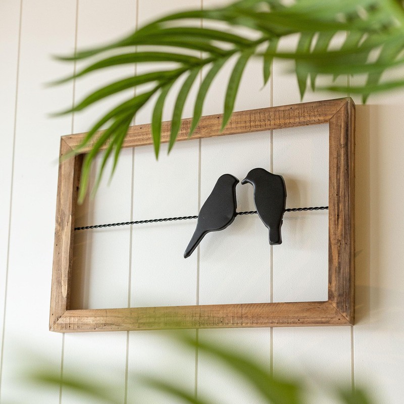 Foreside Home & Garden 18 x 12 inch Rustic Birds