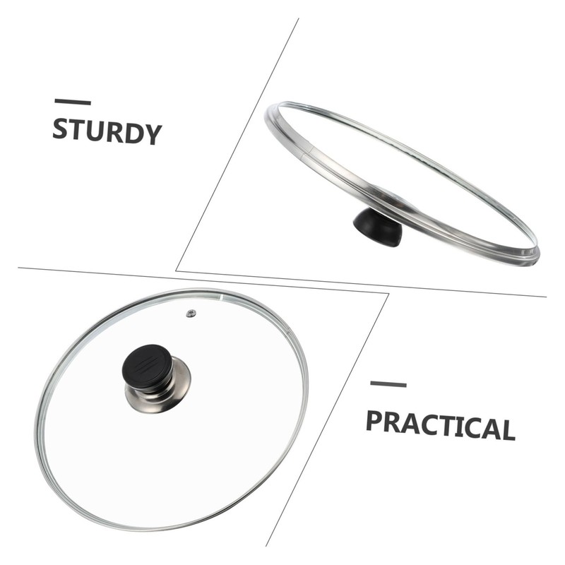 FUNOMOCYA Universal Pot Cover for 24cm Cookware Tempered Glass Lid