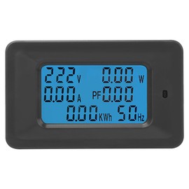 Electricity Meter Voltage Tester LCD Display Digital Voltage Multimeter 6 in 1 AC 110V-250V 20A Current Energy Meter Ammeter Voltmeter with Backlight