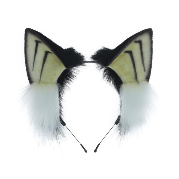 TQUXNGA Maid Hairhoop Katzenohr-Haarband, biegbares Ohr-Stirnband, Rollenspiel, Kostüm, Haarreif, weibliche