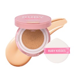Ruby Kisses Base De Maquillaje En Cojín, Maquillaje Coreano De Cobertura Total, Ligera Y Duradera, Acabado Natural Y Luminoso Para Todo Tipo De Piel. 