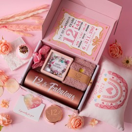 12th Birthday Gifts for Gifts,Unique Gifts Set Ideas for Turning 12 Year Old Girl Pamper Hamper Box,Happy Bday Present Basket Kit for Teen Girl Decorations for Sisters,Daughter,Niece, Granddaughter