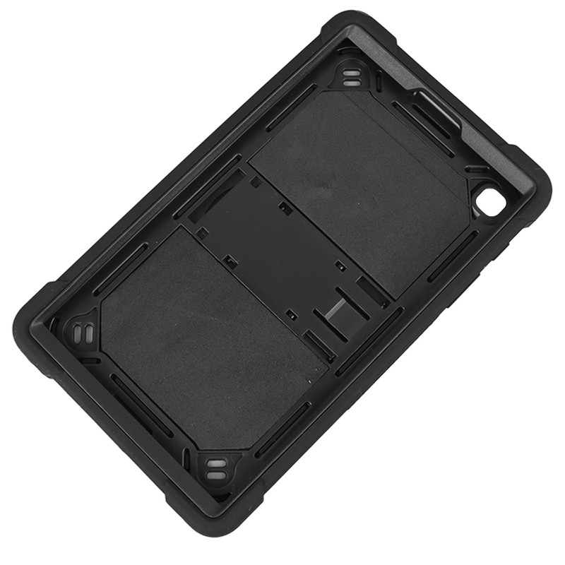 Tablet Case Black Silicone Precise Cutouts Shock Absorbent Stable Kickstand