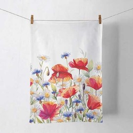 Ambiente Poppy and Cornflower Kitchen Towel / Tea Towel