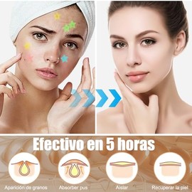 Parches para Acne,Estrellas para Granos,240 Pimple Patch,Pegatina para el Acné en Forma de Estrella,Parches Hidrocoloides Absorbentes para Eliminar el