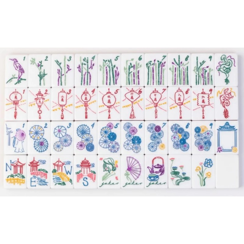 ,American Mahjong Set with 160 Tiles, Custom 4-Layer Mahjong Tiles,Emerald