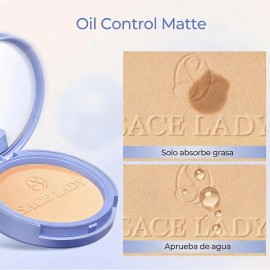 Sace Lady Base De Maquillaje Polvo Compacto Fijador Mate 10g