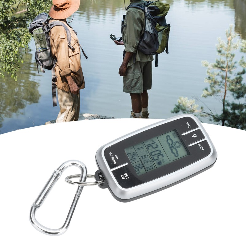 Mini Multifunction Compass Weather Station Mountaineering Watch Thermo Hygrometer Backlight