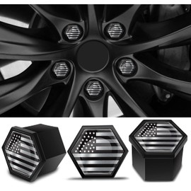 Biomar Labs 16pcs Wheel Nut Covers 4 pcs Locking Bolt Caps Universal Removal Tool 19mm USA Flag LB 29