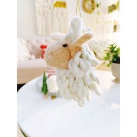 Anthropologie Ernie & Irene LLAMA Christmas Ornament NWT