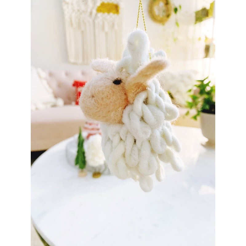 Anthropologie Ernie & Irene LLAMA Christmas Ornament NWT