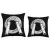 Jump Rope Illustration Simple Line Art Design Throw Pillow