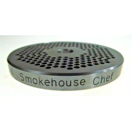 Smokehouse Chef #22 x 1/8" (3mm) Stainless meat grinder plate for Weston 3 3/16" diameter