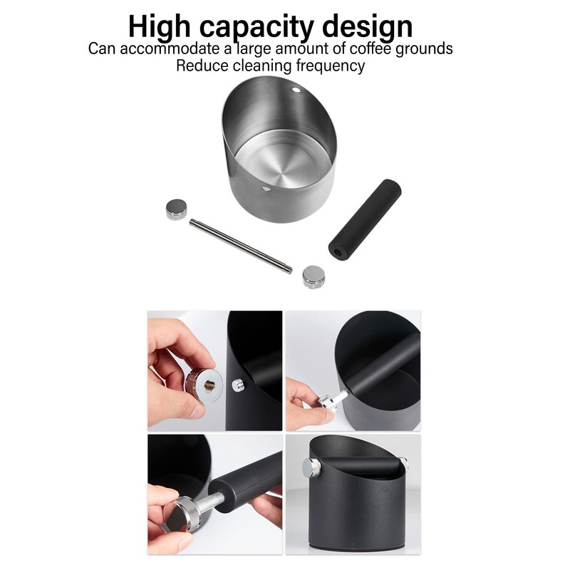 Stainless Steel Coffee Grounds Knock Box Coffee Knock Box with