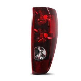 CNNELL Rear Tail Light Assembly Rear Lights Compatible with Chevy Colorado 2004-2012/Compatible with GMC Canyon 2004-2012 Red Lens Chrome Housing Right Passenger Side