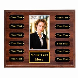 10.5X13 Photo Perpetual Plaque Award, Multiple Name plates, 4"X6" Slide in Photo frame holder, Perpetual Award, Trophy Award, Achievement Award, Sport Award, Ongoing Award, Employee Recognition