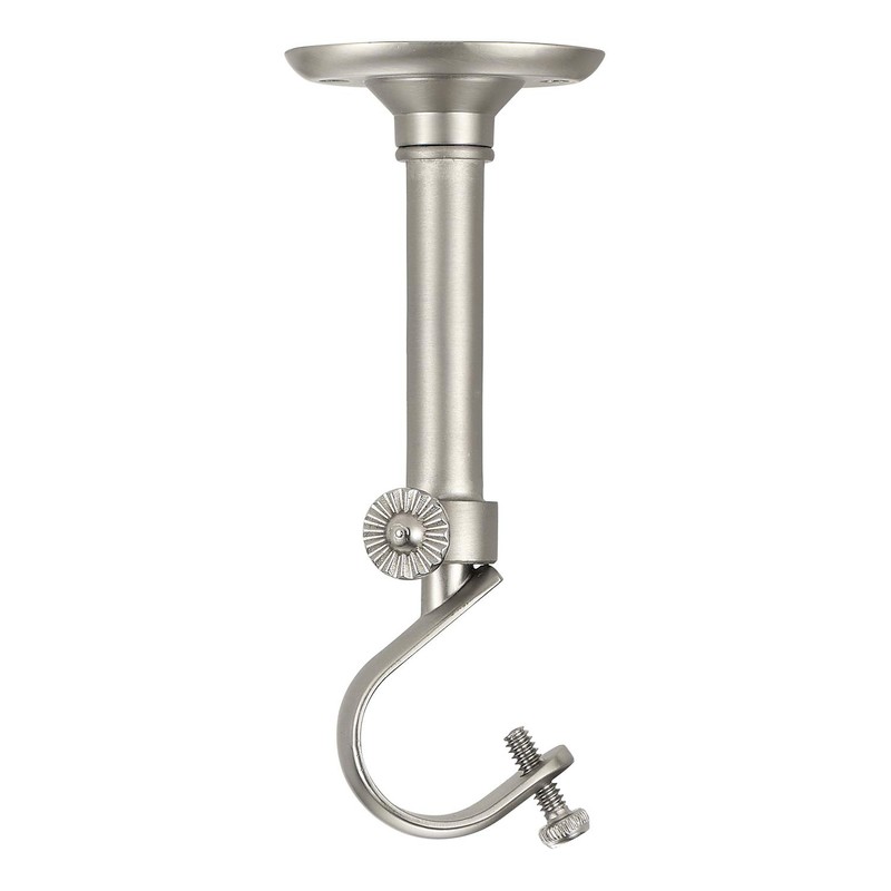 YunNephele Hanging Curtain Rod 36-56 inch Nickel Brushed,1 inch diameter