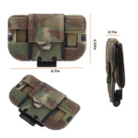Tactical Vest Phone Holder, Tactical Admin Phone Pouch for Vest MOLLE Platform Board Cell Phone Carrier Holder (Camo)