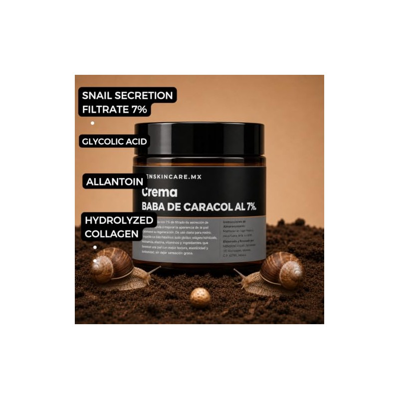 100gr Crema Baba Caracol Hombres Regenera Piel Dañada Desvanece Manchas