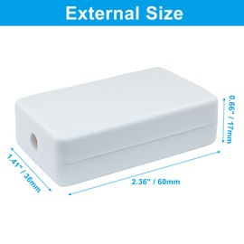 LifCratms 5 Pieces Project Box Small ABS Plastic Junction Box Electrical Project Case White 2.36 x 1.42 x 0.67 inch (60 x 36 x 17 mm)