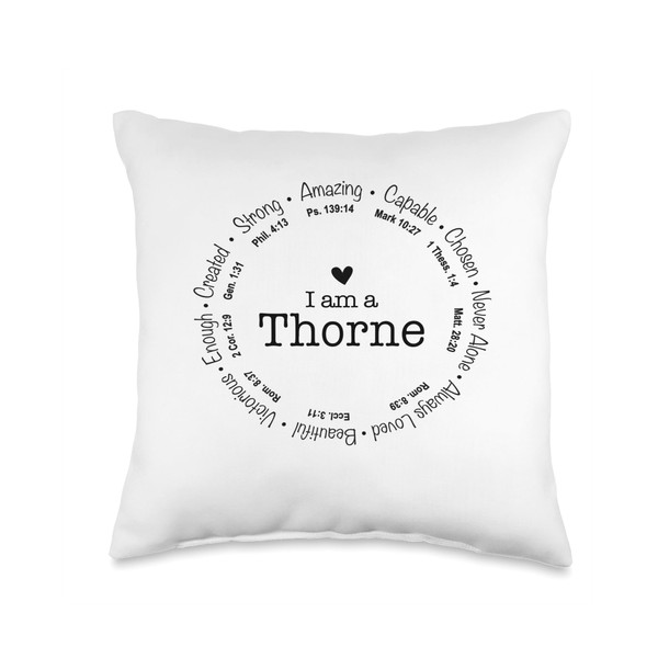 Thorne Family Name - Mom Name Mothers Day Throw Pillow