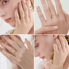 Kakonia 14K Gold Plated Stacking Rings for Women Simple Dainty