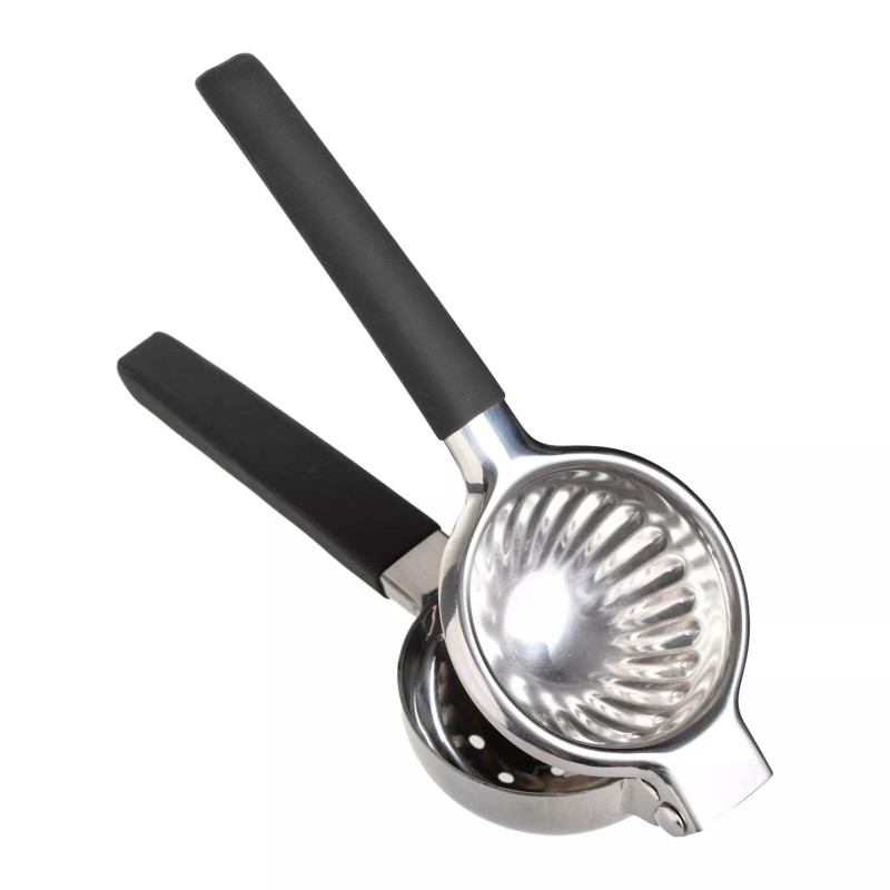 Luminuxe Stainless Steel Lemon Squeezer–Large Manual Citrus Juicer, Non-Slip Grip