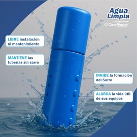 ANTISARRO PARA TINACOS Y CISTERNAS DESDE 400 A 1,100lts CleanWasser Premium Previene formación de Sarro, Descalcificador de agua para Tinaco, Cisternas y Depósitos de 450 a 1100 L