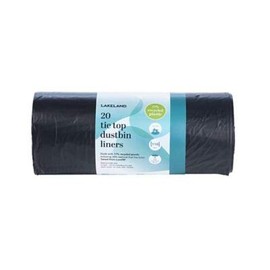20 Lakeland Tie Top Large Dustbin Liners – Black Bags 110L
