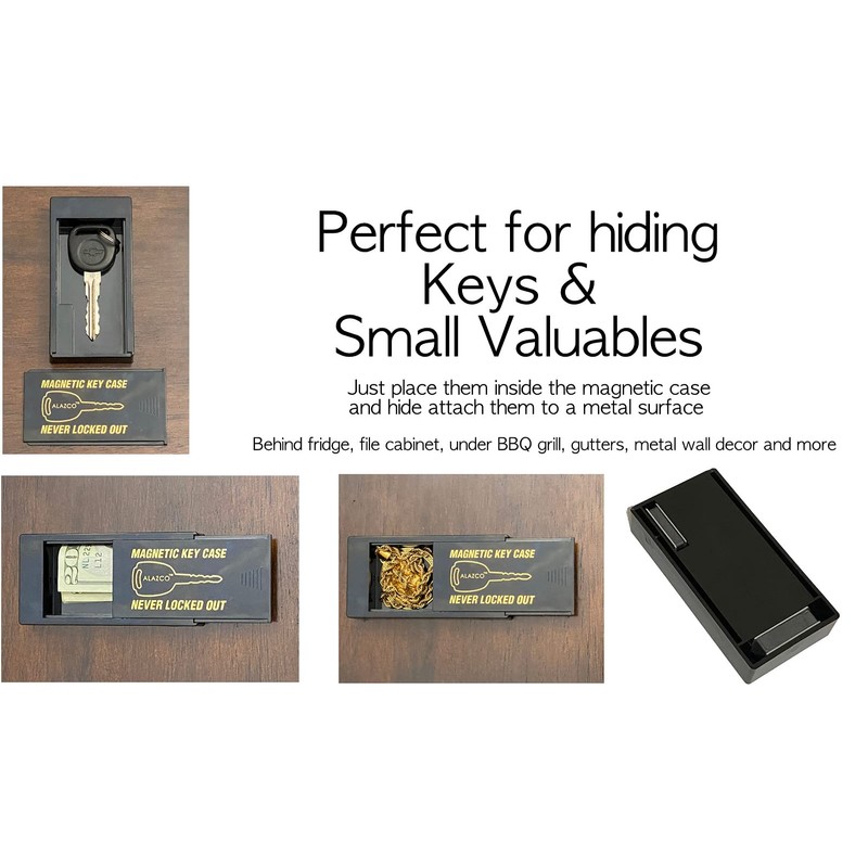 2 Hide A Key Magnetic Under Car Spare Key Holder