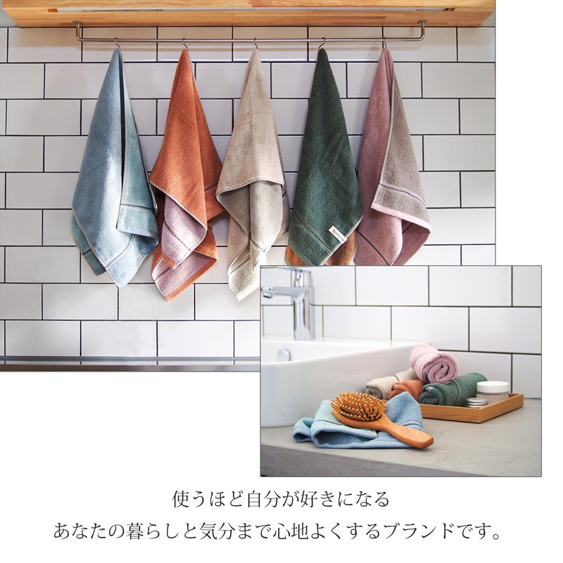 Tanaka Industry Face Towel, Biotone, Imabari Towel, Approx. 13.4 x