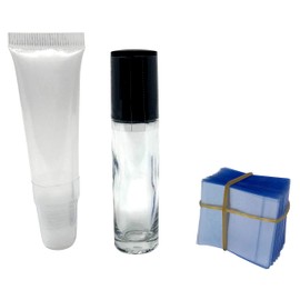 Banda transparente perforada retráctil para tubos de brillo de labios y botellas pequeñas enrollables (100 unidades)