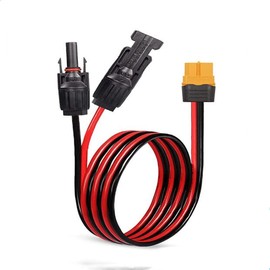 Solar to XT60 Charge Extension Cable 12AWG Compatible with Mc-4 to XT60 Adapter Cable for XT60 Input Port Portable Power Station (10FT)