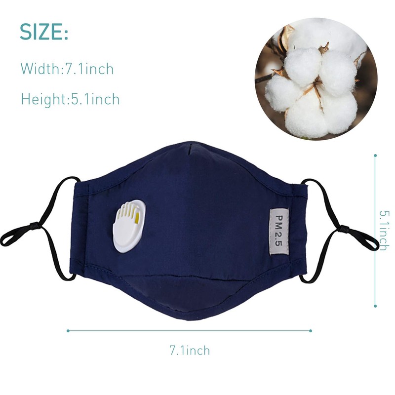 Packool 3PCS Mouth Masks Activated Carbon PM2.5 Dust Proof Half