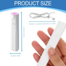 SULIVES UV Nail Lamps, Portable Handheld Flash Cure Nail Lamp, Sleek UV Lamps for Gel Nails, Lightweight Mini UV Nail Lamp for DIY at Home, Travel, White