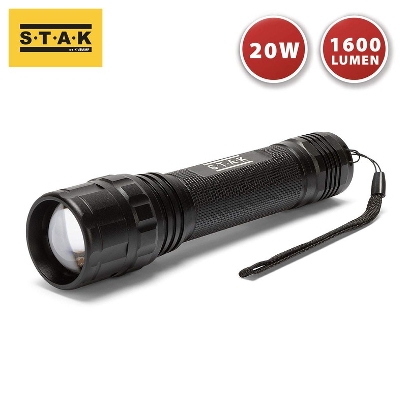 Stak Super Bright LED Flashlight (1600lm, CREE XHP 50 20W).