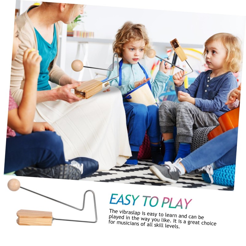 VINTORKY Vibraslap Musical Instrument Percussion Vibraslap for Music Enlightenment Portable
