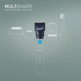 Panasonic ER-CTW1 MULTISHAPE Modular Personal Care System, Beard Trimmer and Hairclipper for Men