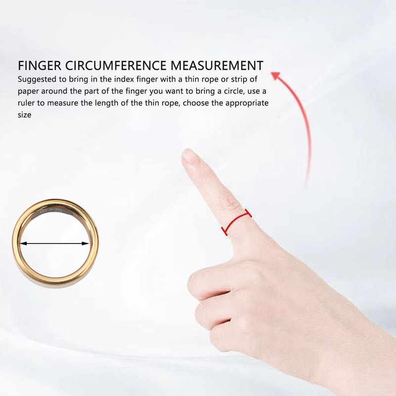 Bluetooth 5.0 Smart Health Ring IP68 Waterproof Stainless Steel Multifunctional